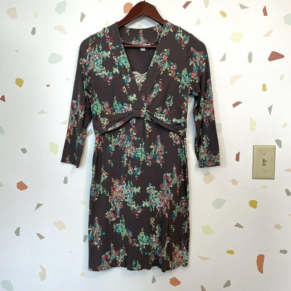 Boden Abstract Floral Printed Jersey Knit Dress